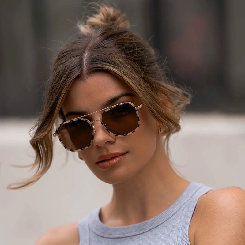 Wearme Pro • Gia Polarized Beige Tortoise Frame Brown Lens