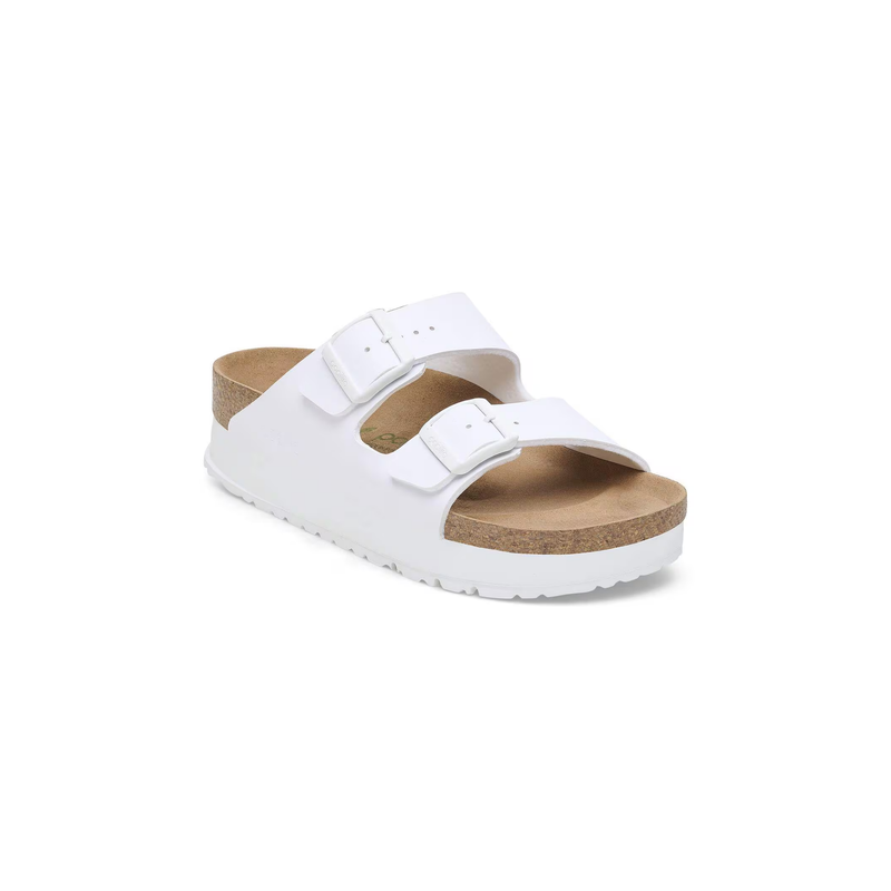 Birkenstock® • Arizona Papillio Flex Platform - White (Narrow)