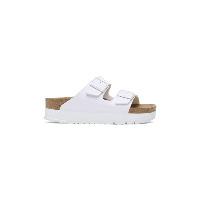 Birkenstock® • Arizona Papillio Flex Platform - White (Narrow)