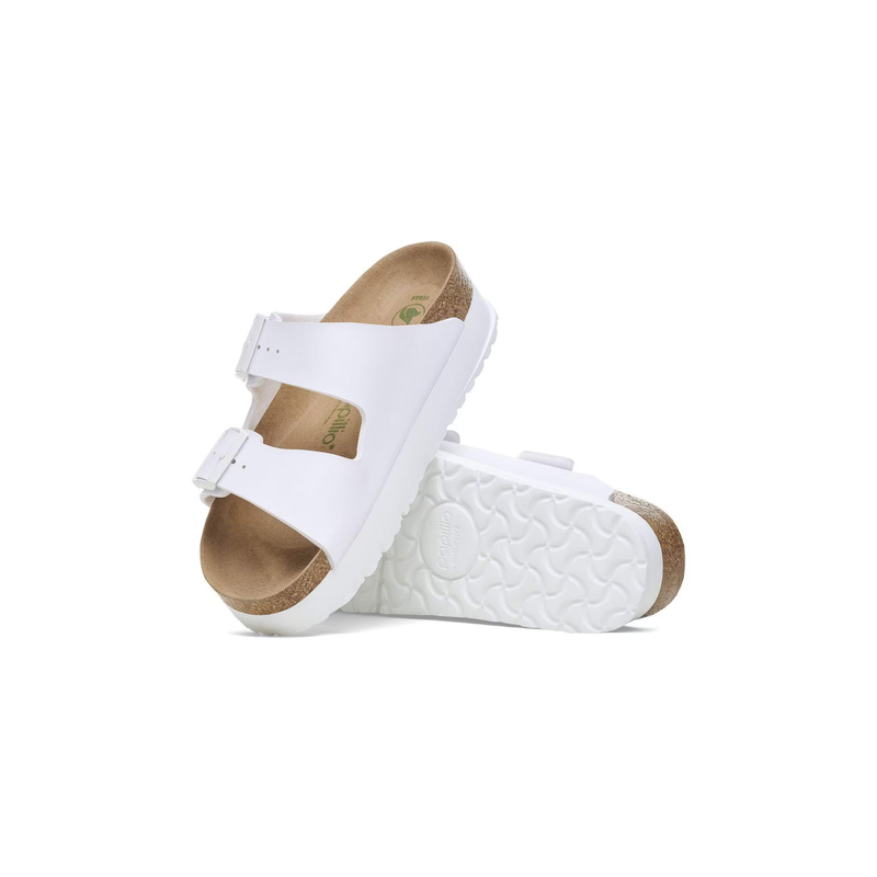 Birkenstock® • Arizona Papillio Flex Platform - White (Narrow)