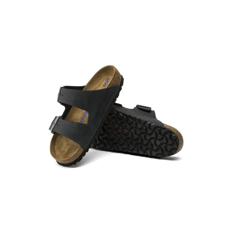 Birkenstock® • Arizona Soft Footbed Oiled Leather - Black (Narrow)