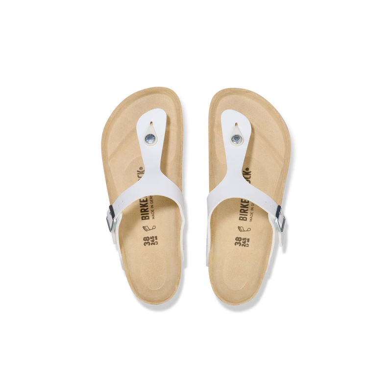 Birkenstock® • Gizeh Birko-Flor Leather - White (Regular)