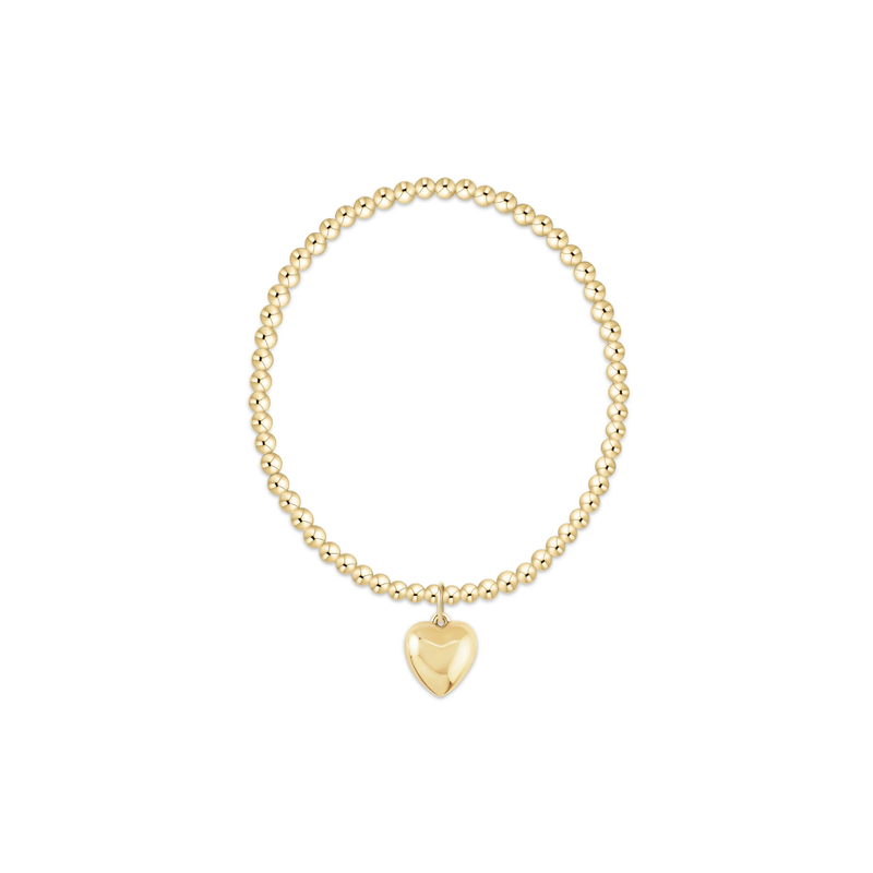 enewton Extends • Classic Gold 3mm Bracelet-Love Plush Gold Charm