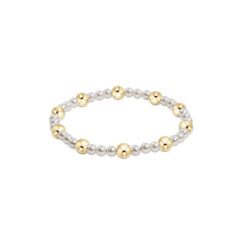 enewton • Pearl Sincerity Pattern 4mm Bead Bracelet 6mm Gold