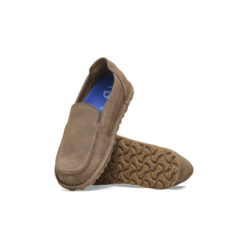 Birkenstock® • Utti Suede Leather Slip On - Gray Taupe (Narrow)