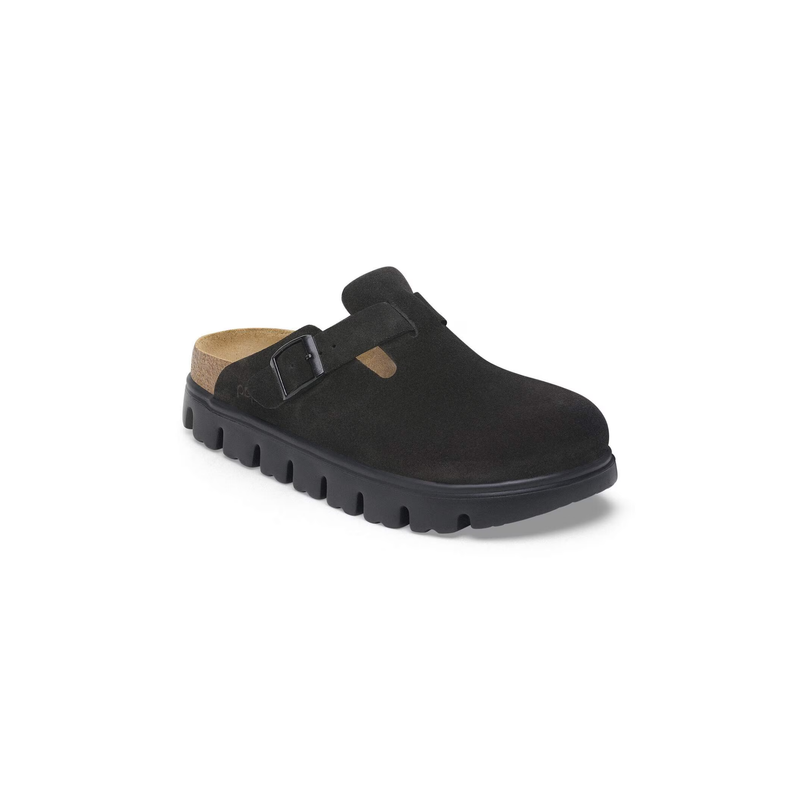 Birkenstock® • Boston Papillio Chunky - Black Suede Leather (Narrow)