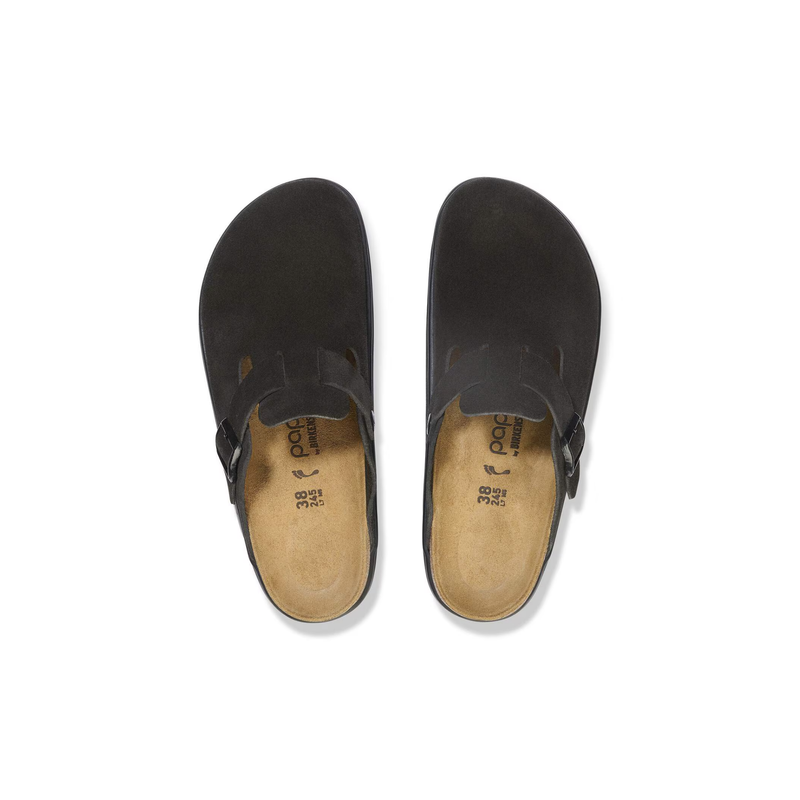 Birkenstock® • Boston Papillio Chunky - Black Suede Leather (Narrow)