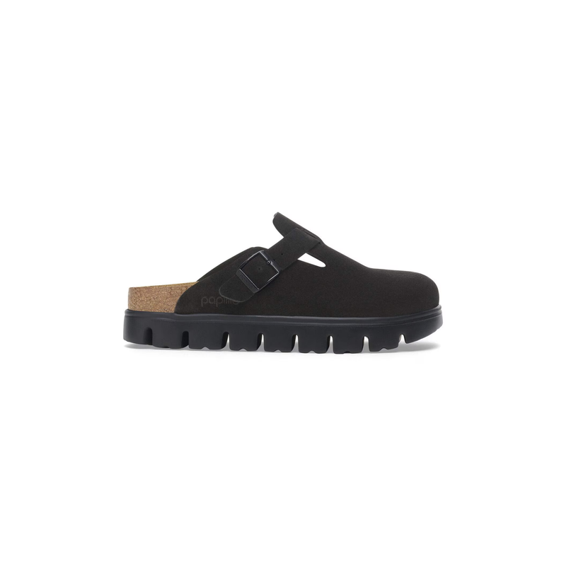 Birkenstock® • Boston Papillio Chunky - Black Suede Leather (Narrow)