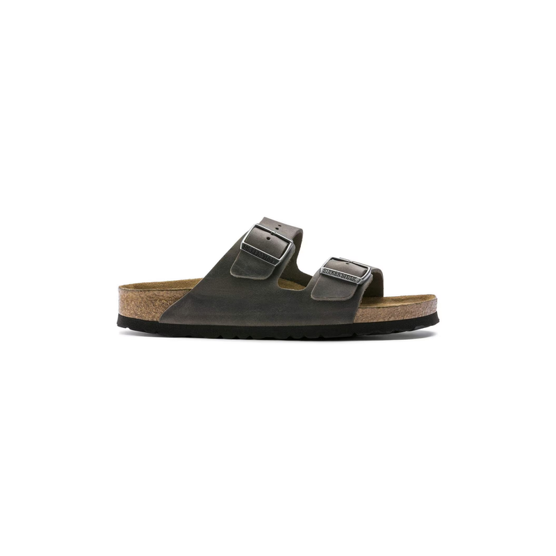 Birkenstock® • Arizona Soft Footbed Oiled Leather - Iron (Narrow)