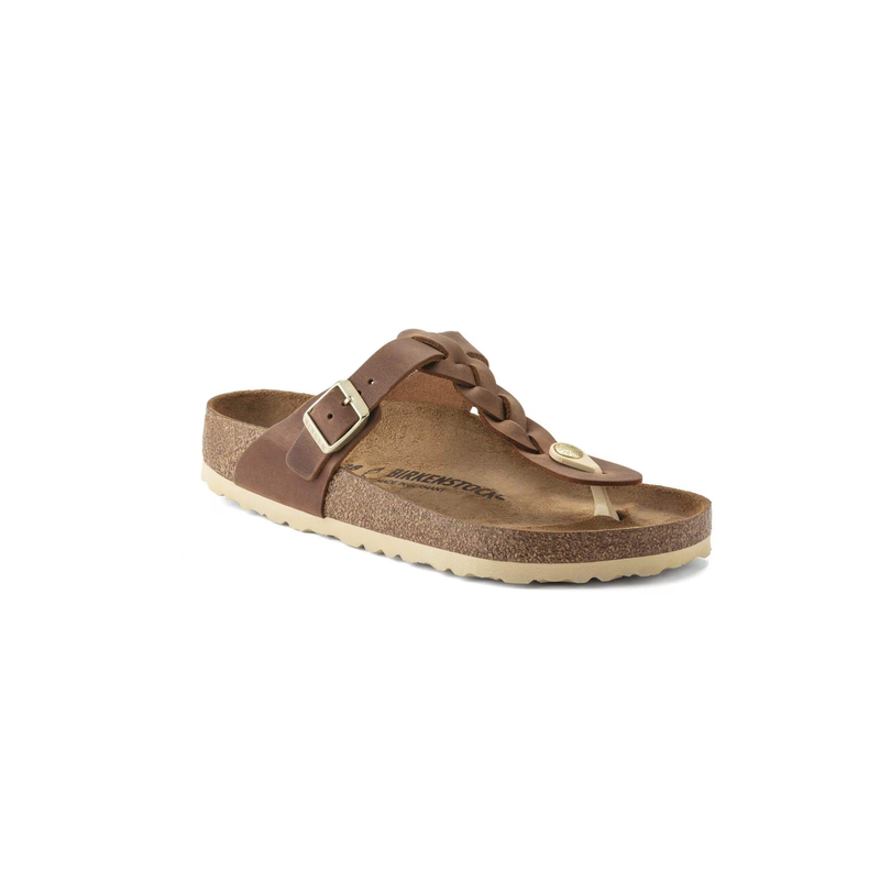 Birkenstock® • Gizeh Braided Oiled Leather - Cognac