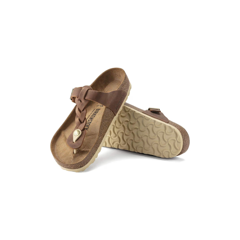Birkenstock® • Gizeh Braided Oiled Leather - Cognac