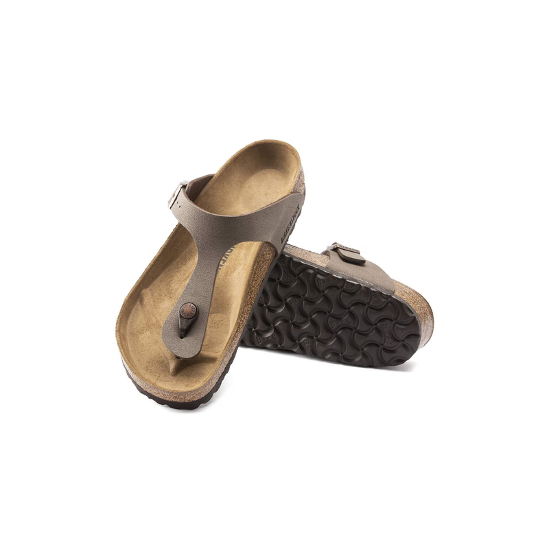 Birkenstock® • Gizeh Birkibuc Leather - Mocha