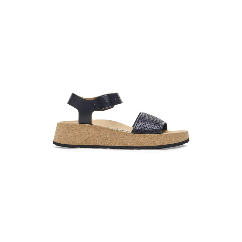 Birkenstock® • Glenda Black Raffia - Black (Narrow)