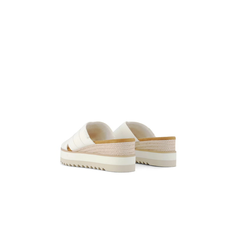 TOMS Diana Mule - White Canvas/Woven Detail