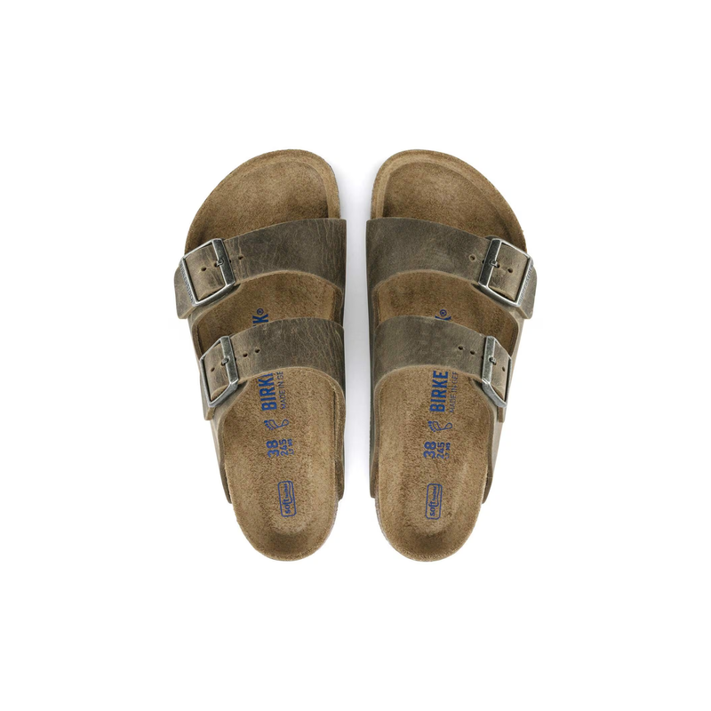 Birkenstock® • Arizona Soft Footbed Oiled Leather - Faded Khaki