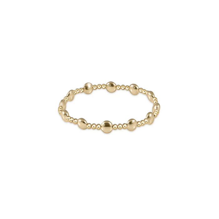 enewton • Honesty Sincerity Pattern 6mm Bead Bracelet Gold
