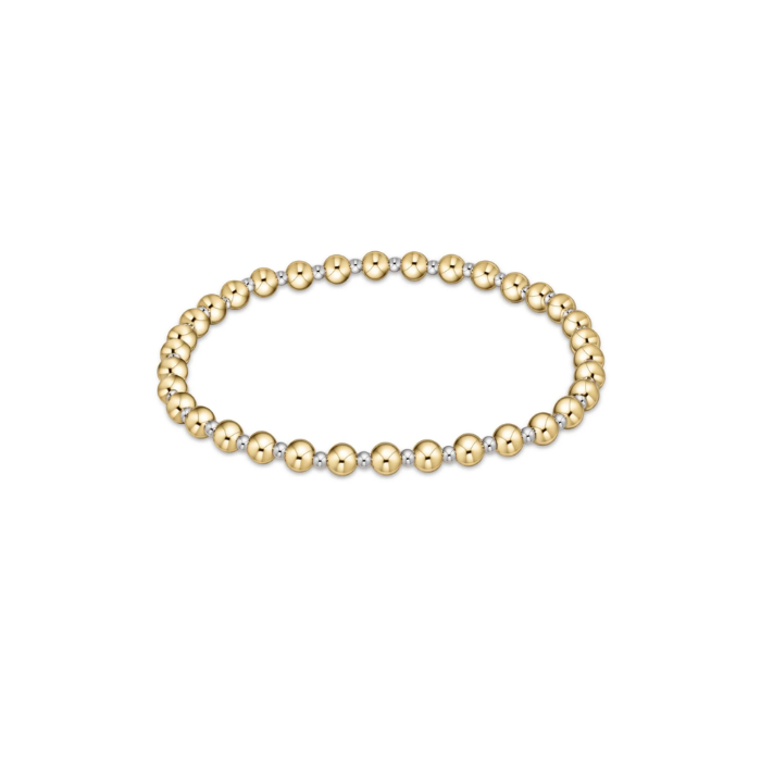 enewton • Classic Grateful Pattern 4mm Mixed Metal Bead Bracelet