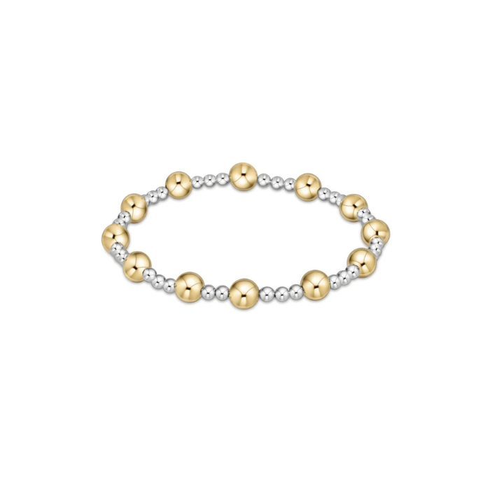 enewton • Classic Sincerity Pattern 6mm - Mixed Metal Bead Bracelet