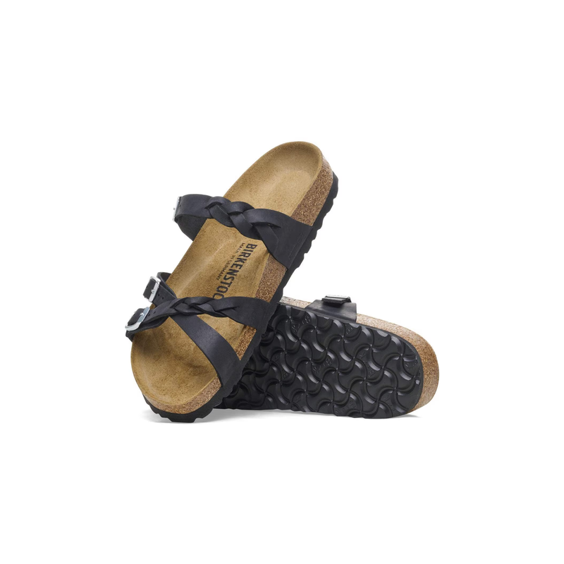 Birkenstock® • Franca Braided Oil Leather - Black (Regular)