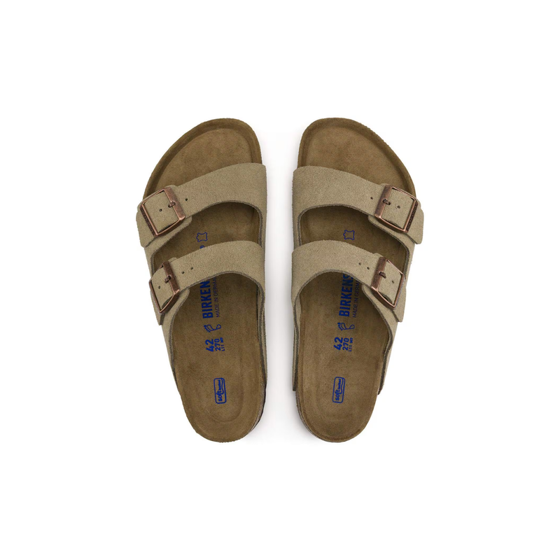 Birkenstock® • Arizona Soft Footbed Suede Leather - Taupe