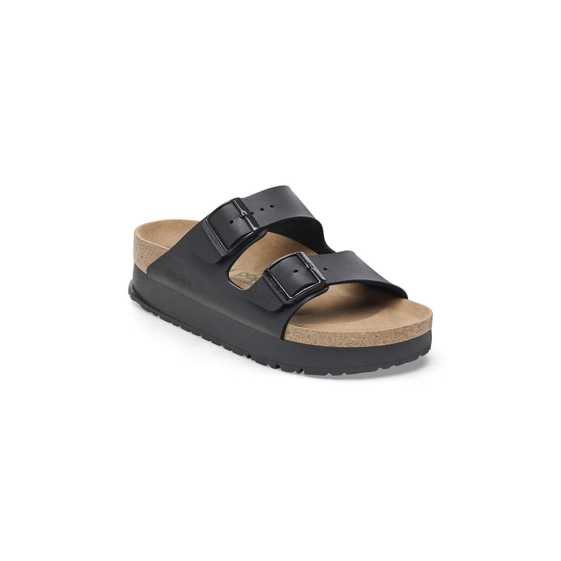 Birkenstock® • Arizona Grooved Platform Vegan - Black (Narrow)