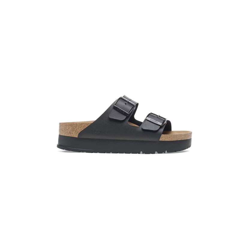 Birkenstock® • Arizona Grooved Platform Vegan - Black (Narrow)