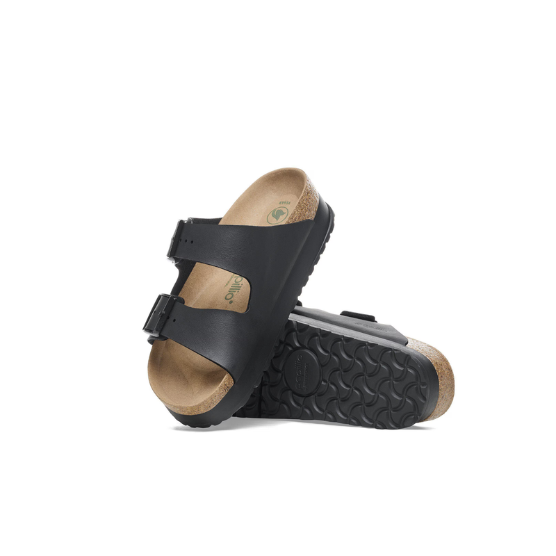 Birkenstock® • Arizona Grooved Platform Vegan - Black (Narrow)