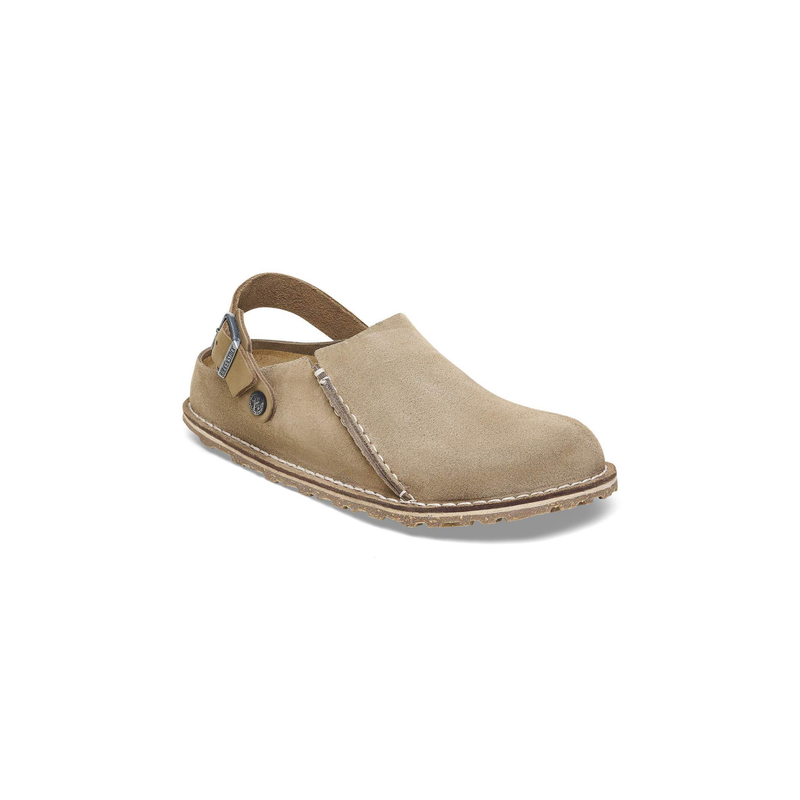 Birkenstock® • Lutry Premium Suede Leather - Gray Taupe (Narrow)
