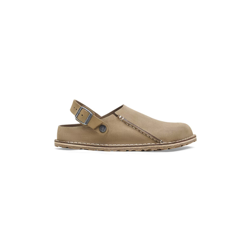 Birkenstock® • Lutry Premium Suede Leather - Gray Taupe (Narrow)