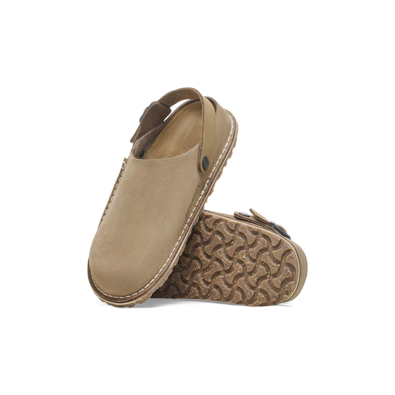 Birkenstock® • Lutry Premium Suede Leather - Gray Taupe (Narrow)