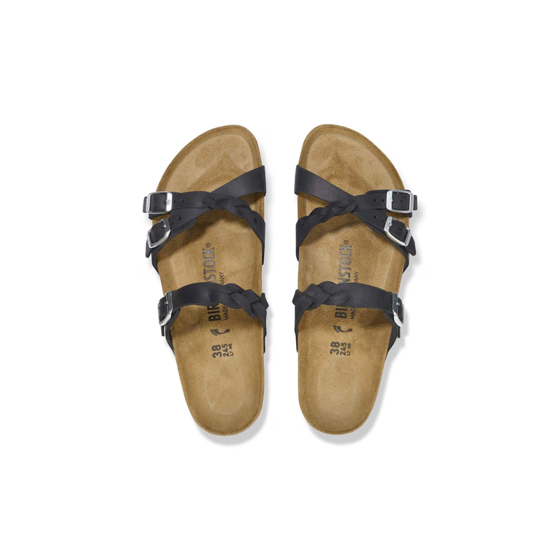 Birkenstock® • Franca Braided Oil Leather - Black (Regular)