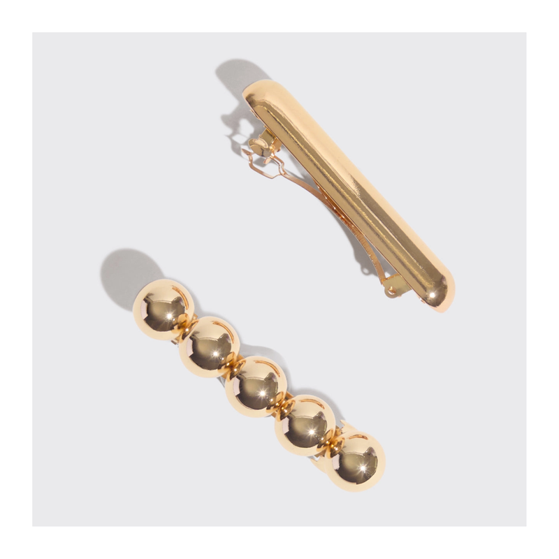 Gold Metal Barrettes
