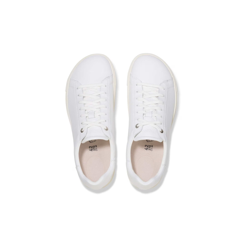 Birkenstock® • Bend Low Leather Tennis Shoes - White (Narrow)