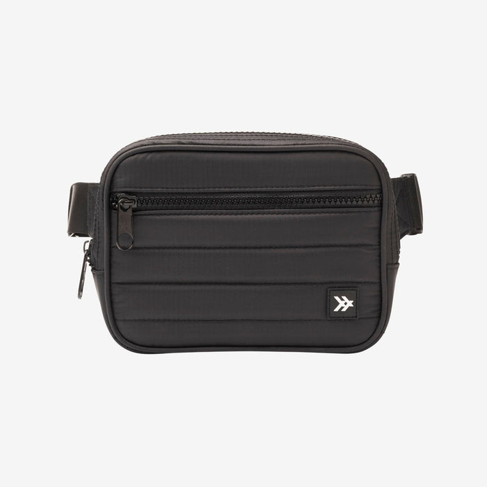 Thread Puffer Fanny Pack - Black