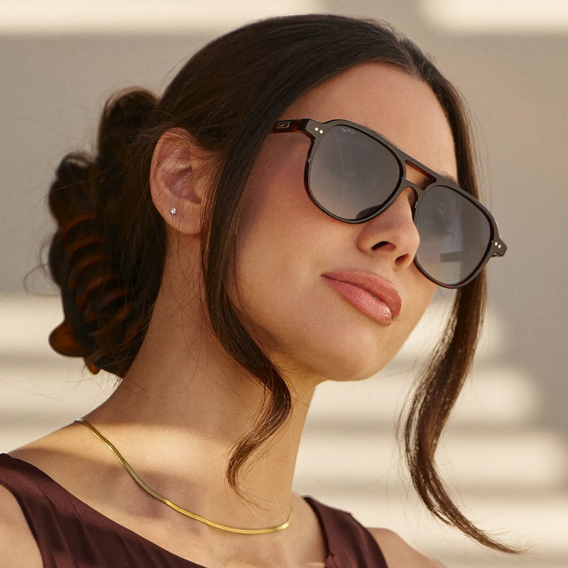 Wearme Pro • Hayden Polarized - Whiskey Brown Tortoise/Blue Gradient Lens