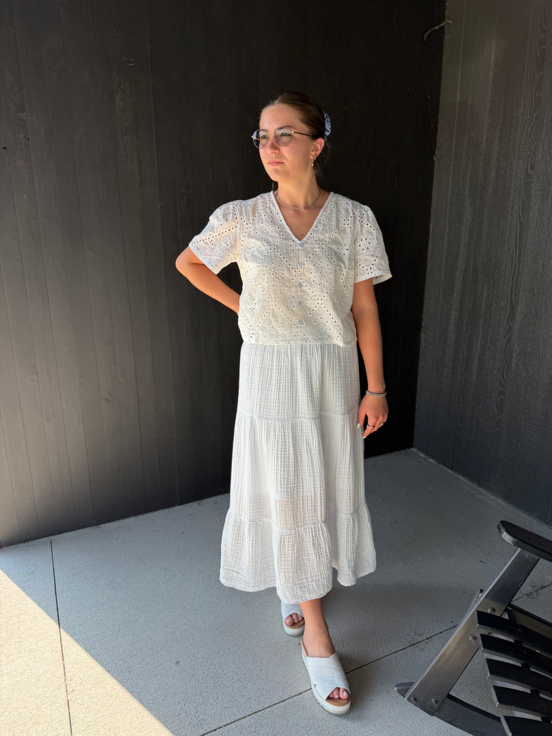 Broderie Anglaise Blouse - White