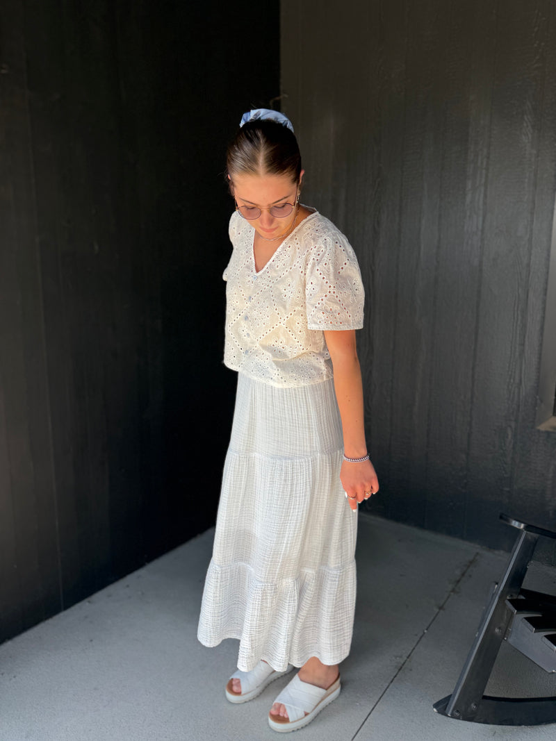 Broderie Anglaise Blouse - White
