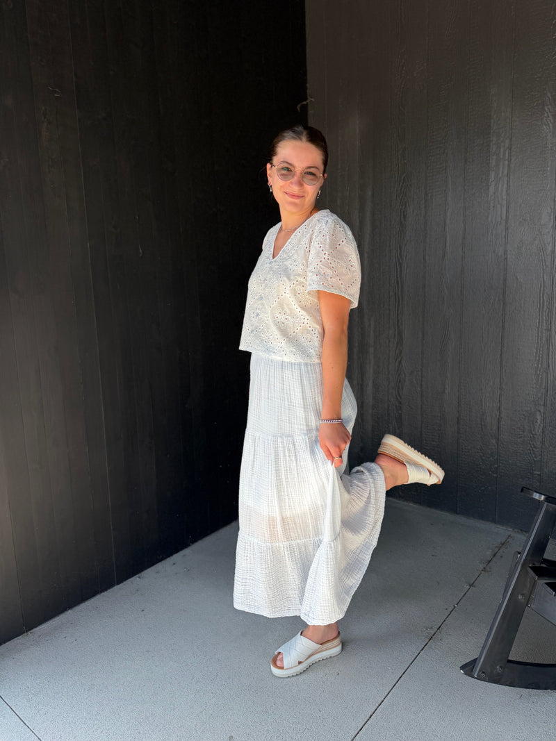 Broderie Anglaise Blouse - White