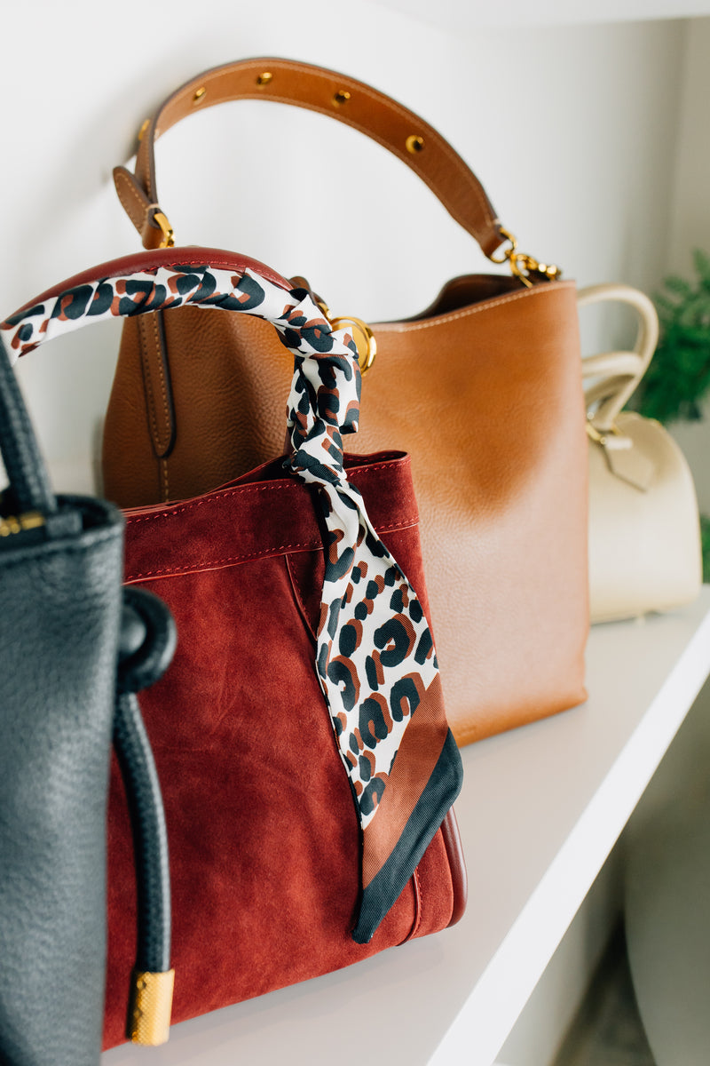 Burgundy Gianna Suede Bag