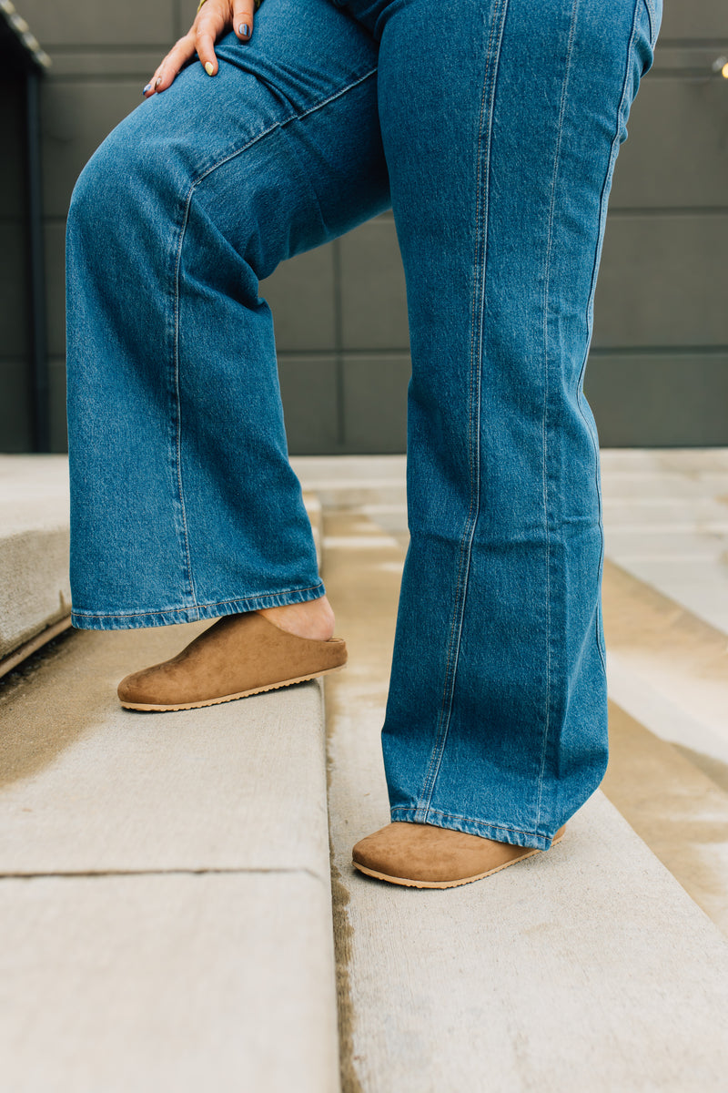 Mica Denim • High-Rise Wide Leg Jeans - Chathams Sea