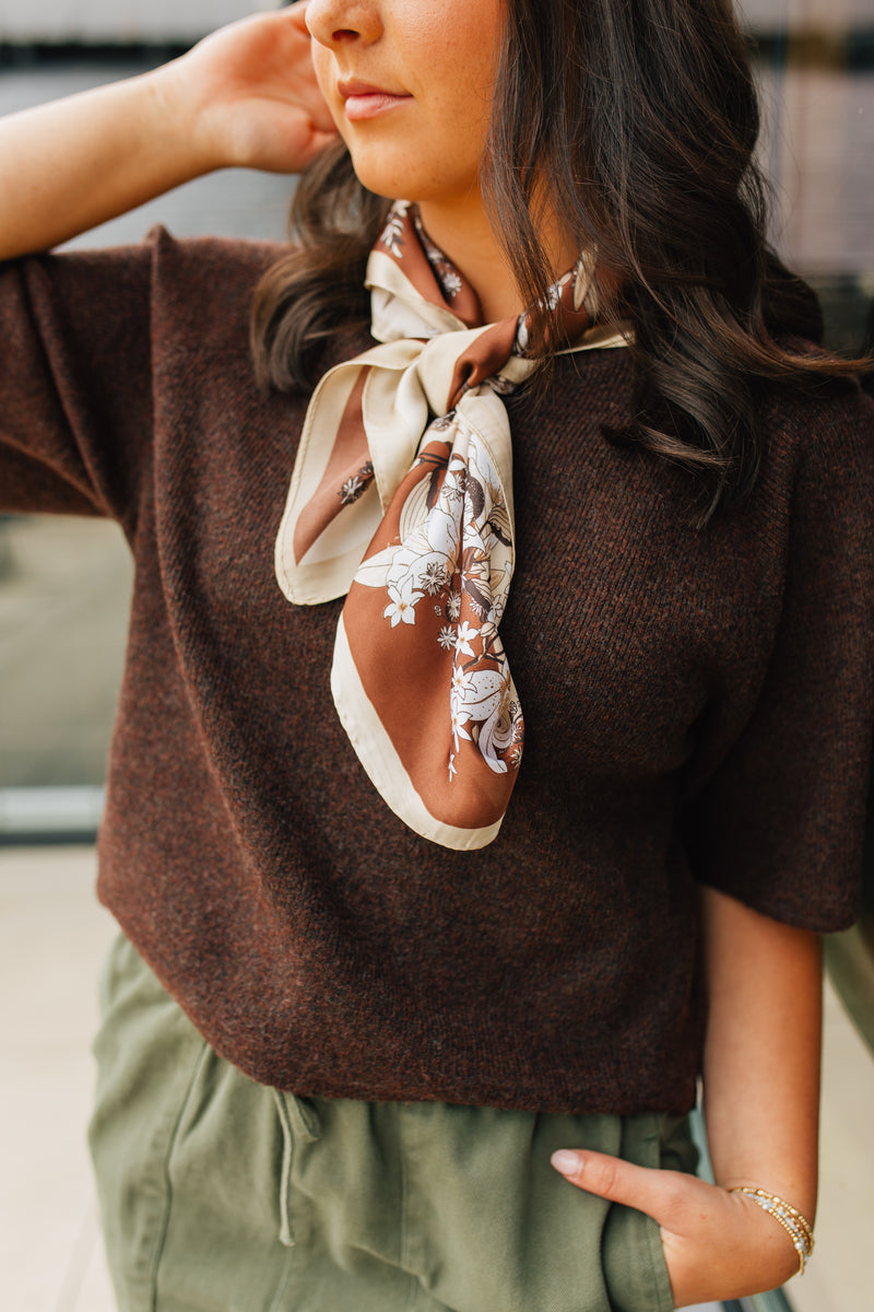 The Danica Top | Sweater Top - Brown