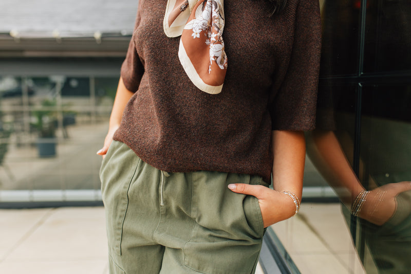 The Danica Top | Sweater Top - Brown
