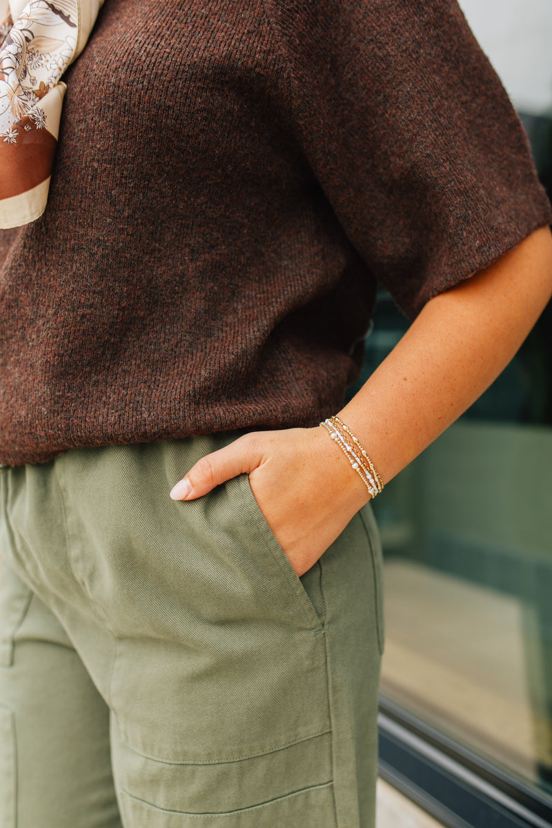 The Danica Top | Sweater Top - Brown