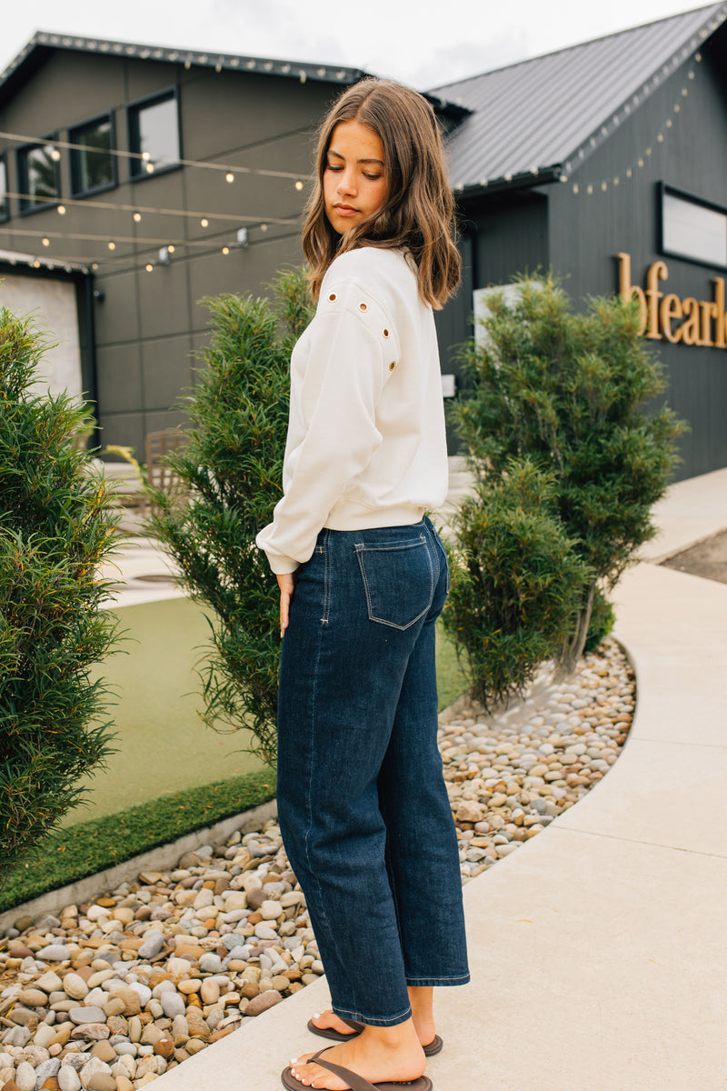 Lovervet • High Rise Slim Barrel Jeans - Divinity