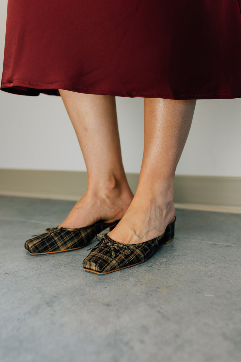 Matisse • Geneva Mules - Brown Plaid