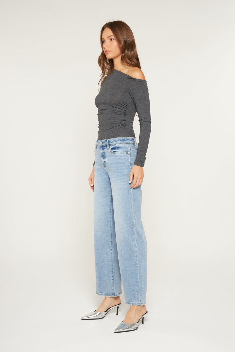 Mica • Mid Rise Loose Straight - Windows Blue