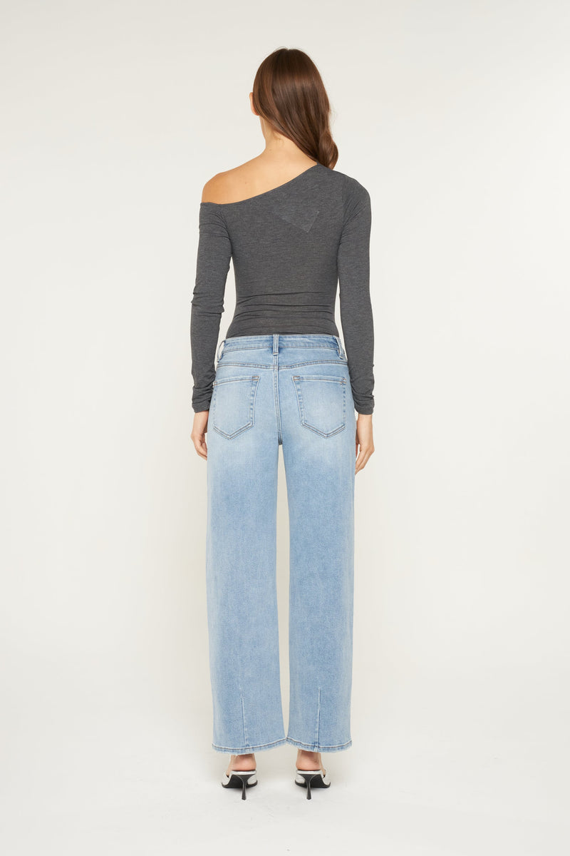 Mica • Mid Rise Loose Straight - Windows Blue