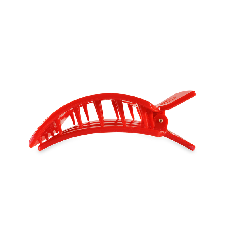 Teleties •  Large Flat Square Hair Clip - Rudolph Red