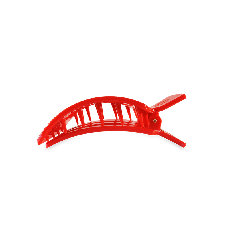 Teleties •  Medium Flat Square Hair Clip - Rudolph Red
