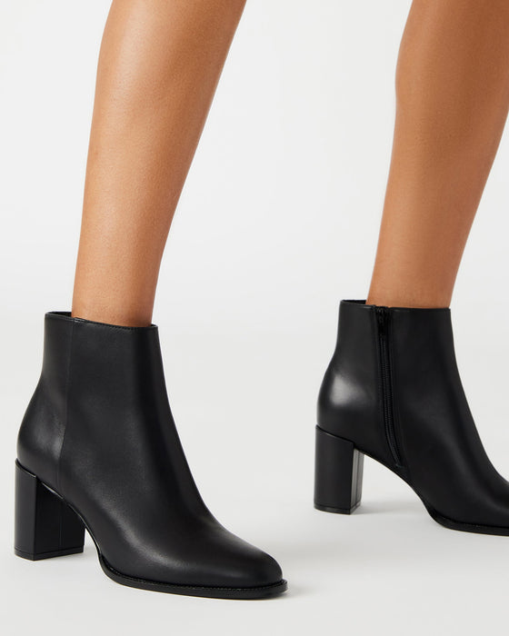 Steve Madden • Jozie Leather Booties - Black